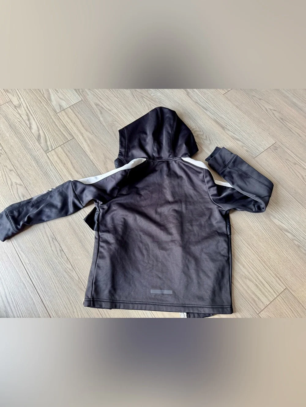 Russell Athletic Dri Power Black Hooded Kids  zip up lightweight fleece